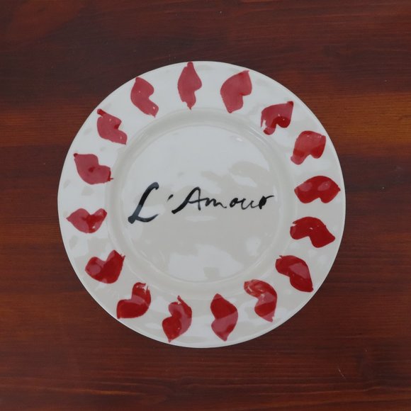 Hotel Magique for Anthropologie Melange Red Lips Dessert Plate